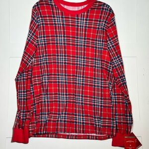 NWT Wondershop Men’s Red Plaid Pajama Top Size Medium